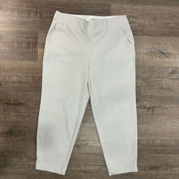 NWT Max Studio Women's XL Pull On High Rise Trouser Pants Black White Stripe​​ - Picture 1 of 6
